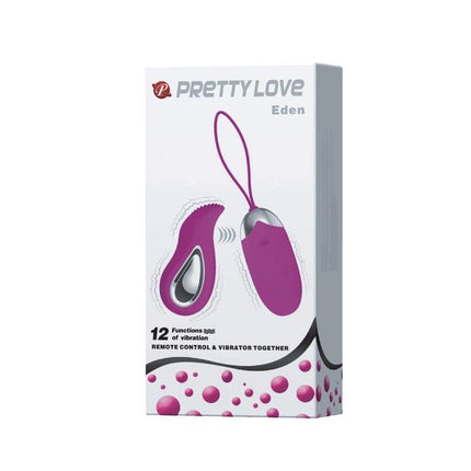 Pretty Love Vibrador a Control Remoto Eden CL40 packaging showing remote and vibrator