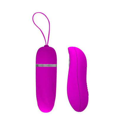 Pretty Love Vibrating Bullet Debby Purple silicone toy with remote control and 12 vibration functions.