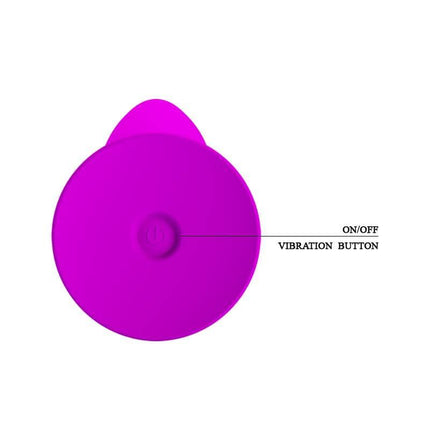 Pretty Love Vibrating Butt Plug Purple showing on/off vibration button