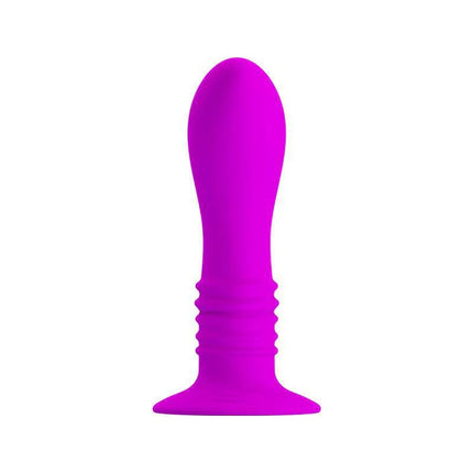 Pretty Love Vibrating Butt Plug Purple in silicone, 12 cm long for intense pleasure.