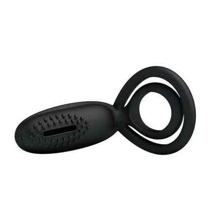Black Pretty Love Vibrating Cock Ring Esther for enhanced couples intimacy