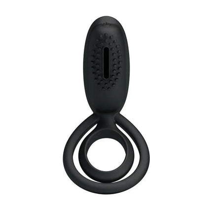 Pretty Love Vibrating Cock Ring Esther Black for couples, enhancing pleasure with secure fit and powerful stimulation, perfect for intimate moments.