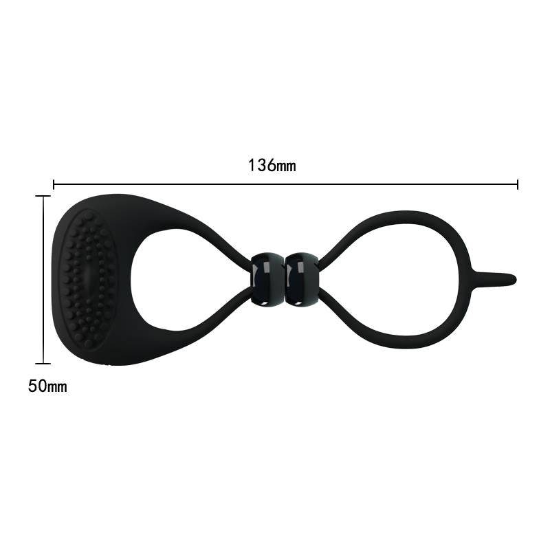 Pretty Love Vibrating Cock Ring Locker Black - secretsextoys.store