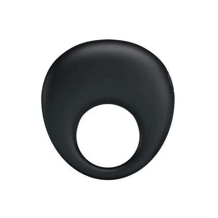 Pretty Love Vibrating Cock Ring Trap Black, silicone ring for enhanced intimacy.