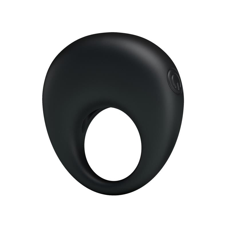 Pretty Love Vibrating Cock Ring Trap Black - secretsextoys.store