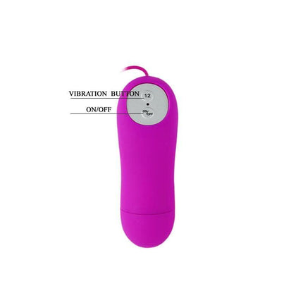 Pretty Love Vibrating Egg Eunice Purple with 12 functions, compact size for internal and external stimulation, image of the product.