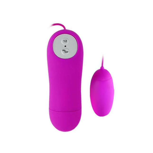 Pretty Love Vibrating Egg Eunice Purple with remote control, compact design for versatile use.