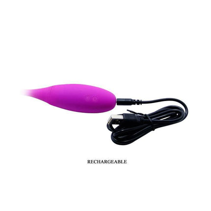 Pretty Love Vibrating Eggs Snaky Pink with rechargeable USB cable