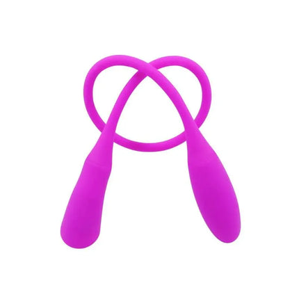 Pretty Love Vibrating Eggs Snaky Pink dual-stimulation toy with rechargeable eggs for solo or partner play, shown in vibrant pink color.