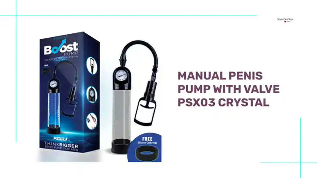 Manual Penis Pump with Valve PSX03 Crystal by@Outfy