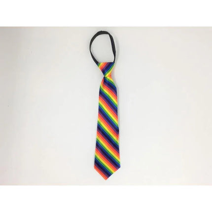 Pride Flag Tie LGBT+ with rainbow stripes, perfect accessory for pride events and everyday fashion.