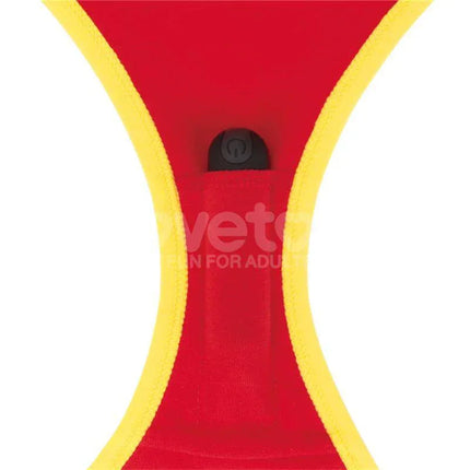 Printed Vibrating Sexy Panties 24 - 27 with hidden vibrator visible in red fabric detail