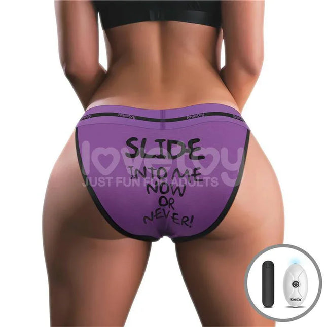 Printed Vibrating Sexy Panties 34-38 with remote-controlled bullet