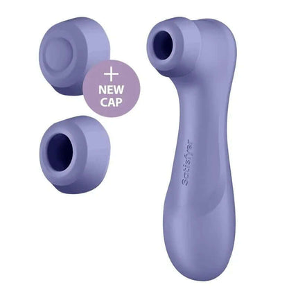 Pro 2 Genera 3 Liquid Air Technology Suction and Vibration APP Connect Lilac with silicone caps for enhanced pleasure.