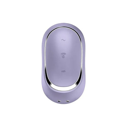 Pro To Go 2 Violet - Compact pulsed air stimulator with 11 waving and 12 vibration functions, stylish design, waterproof silicone.