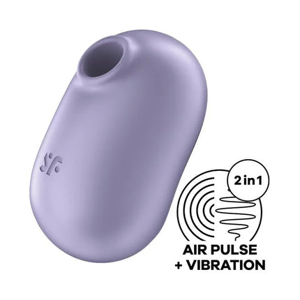 Pro To Go 2 Violet compact air pulse and vibration stimulator with silicone finish, 11 waving and 12 vibration functions.