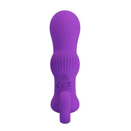 Prostate Massager Cayla Pink in vibrant purple, featuring an ergonomic handle for secure grip and shorter shaft for focused stimulation.