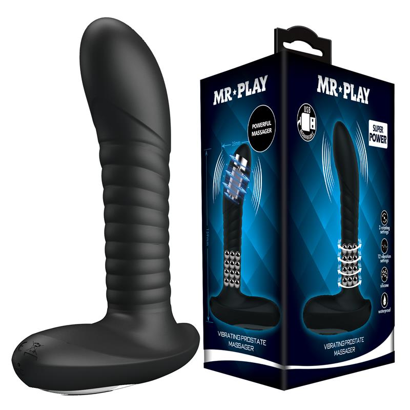 Prostate Massager with Vibration and Rotating Balls - secretsextoys.store