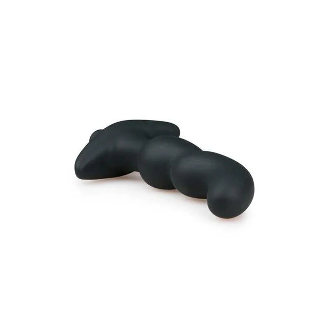 Prostate Vibrator Silicone ergonomic black design for enhanced pleasure