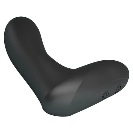 Prostatic and Anal Stimulatror Archenemy Pulsing USB Silicone ergonomic massager with pulsation patterns on white background