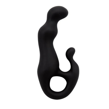 Prostatic Stimulator Pleaser in black, featuring ergonomic hoop grip for comfortable handling and precise prostate stimulation.