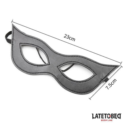 PU Eye Mask - soft PU material sleep aid, lightweight for travel, measures 23cm x 7.5cm, blocks light for restful sleep.