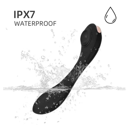 IPX7 waterproof Pulsar Articulated Skeleton Vibrator with Pulsation Silicone USB submerged in water.