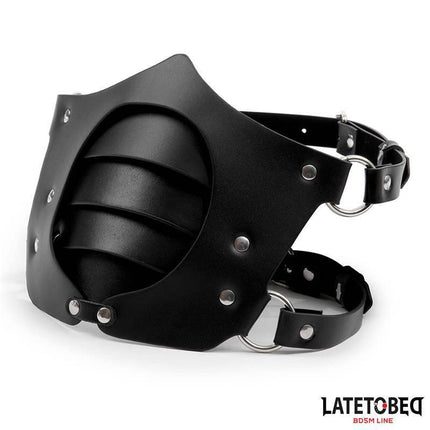 Punk Style Mask Adjustable from Latetobed BDSM Line with bold black design and adjustable straps for secure fit.