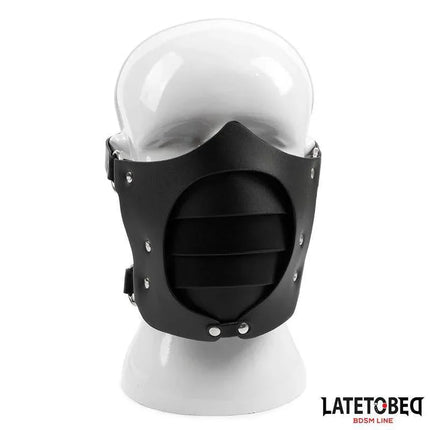 Punk Style Mask Adjustable from Latetobed BDSM Line showcasing bold punk-inspired design with secure fit, displayed on mannequin head.