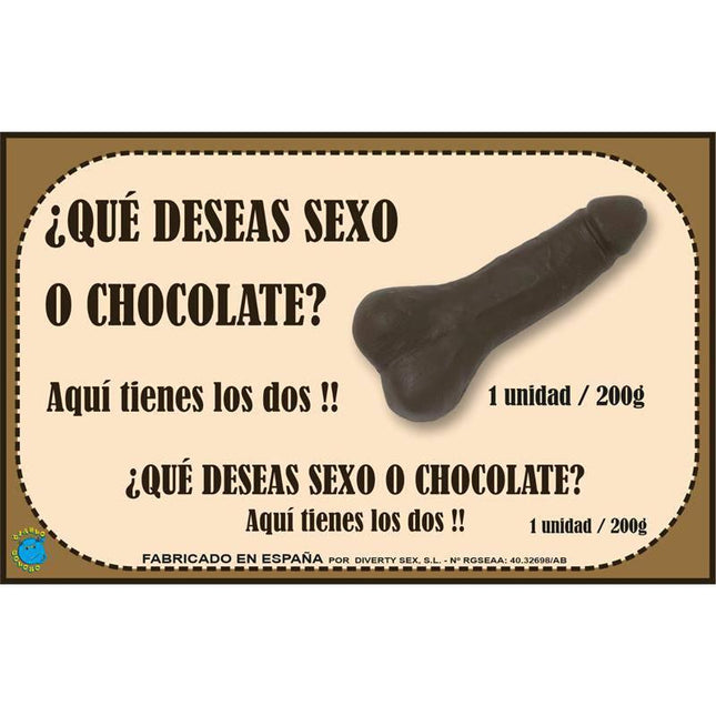 Pure Chocolate Bar Penis Shape 200 gr - Playful Adult Novelty Chocolate