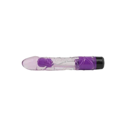 Purple Multi-speed Vibe 9 with semi-transparent design, featuring nine adjustable speed settings and phthalate-free construction.