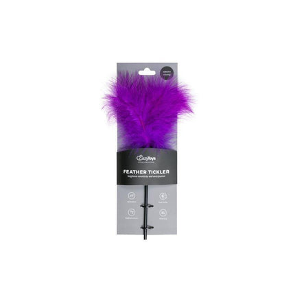 Purple Tickler - Long with soft feathers and a long handle for playful foreplay and enhanced intimacy