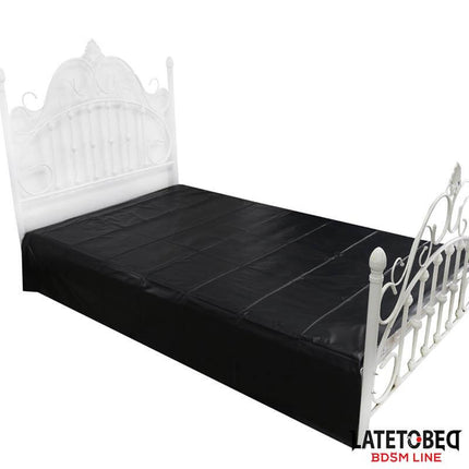 Bed Sheet PVC Waterproof on elegant white bed frame, designed for Latetobed BDSM Line, ensuring worry-free, intense pleasures.