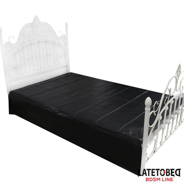 Bed Sheet PVC Waterproof on elegant white bed frame, designed for Latetobed BDSM Line, ensuring worry-free, intense pleasures.