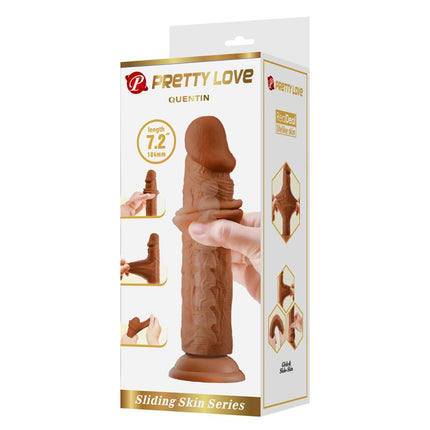 Quentin Dildo with Sliding Skin Retractil 184 cm