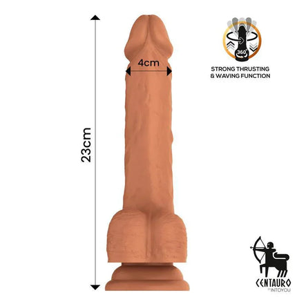 Quintus Dildo with Thrusting, Waving and Vibration 9 - 23 cm showcasing 23 cm size and strong functionality.