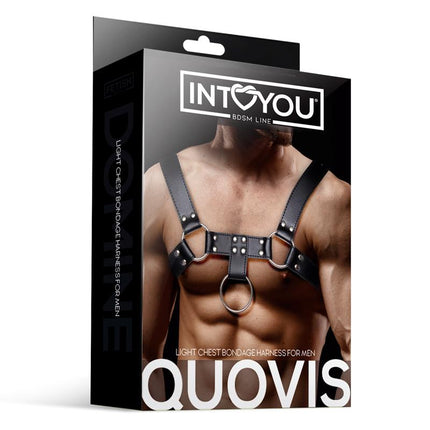 Quovis Male Chest Bondage Harness Vegan Leather - Secretsextoys.store
