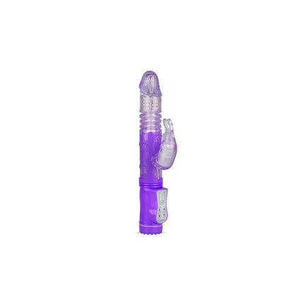 Rabbit Vibrator Thrusting and Rotating Balls Purple with clitoral stimulator and rotating beads for immersive pleasure