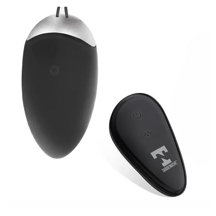 Ralan Vibrating Egg with Remote Control Magnetic USB in black, showcasing ergonomic design and remote for customizable sensations.