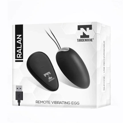 Box of Ralan Vibrating Egg with Remote Control Magnetic USB, featuring premium silicone and 10 vibration functions.