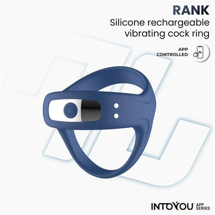 Rank Vibrating Ring with App Blue from Intoyou® App Series