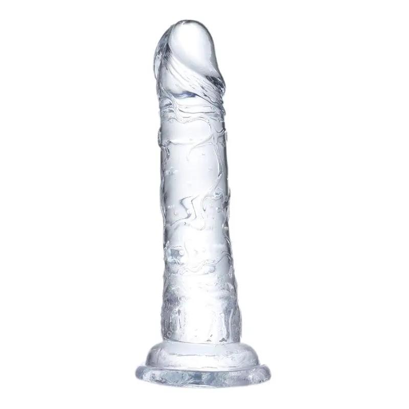 Realistic Dildo Crystal Material 19 cm - secretsextoys.store