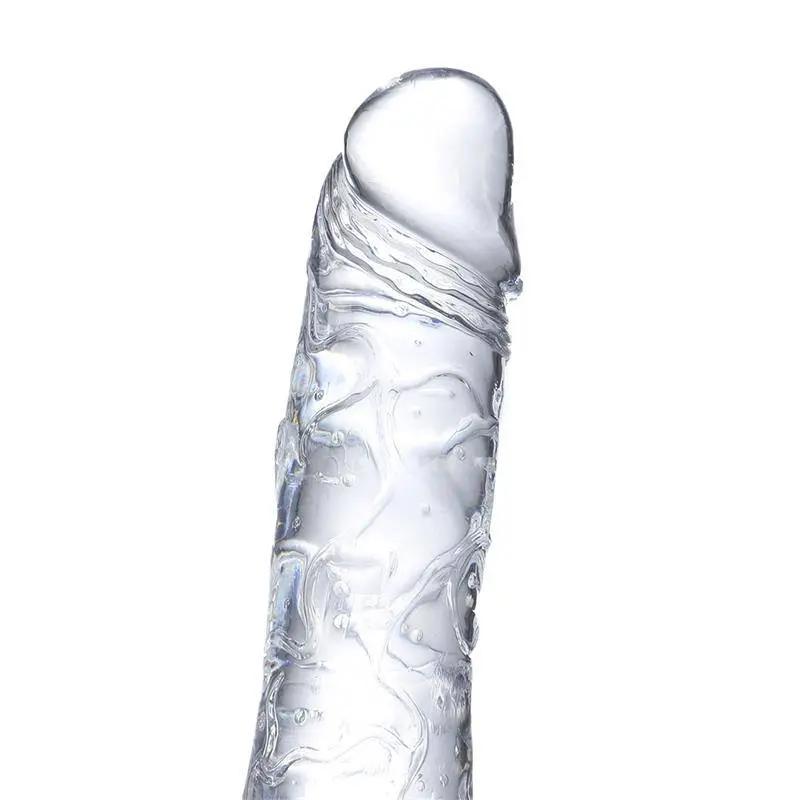 Realistic Dildo Crystal Material 19 cm - secretsextoys.store