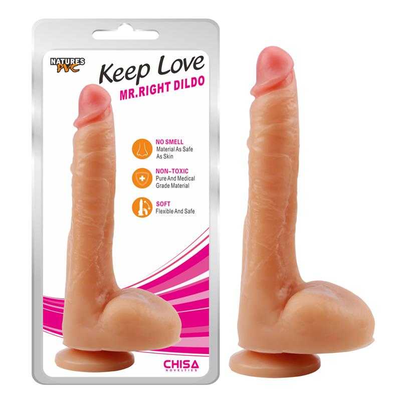 Realistic Dildo Mr.Right 10 Flesh with Suction Cup - secretsextoys.store