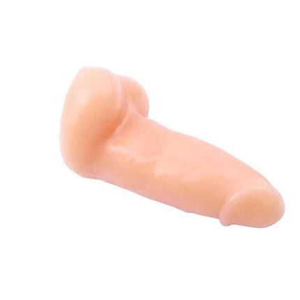 Realistic Dildo T-Skin 4.7 Flesh with lifelike, contoured design and safe, phthalate-free T-Skin technology.