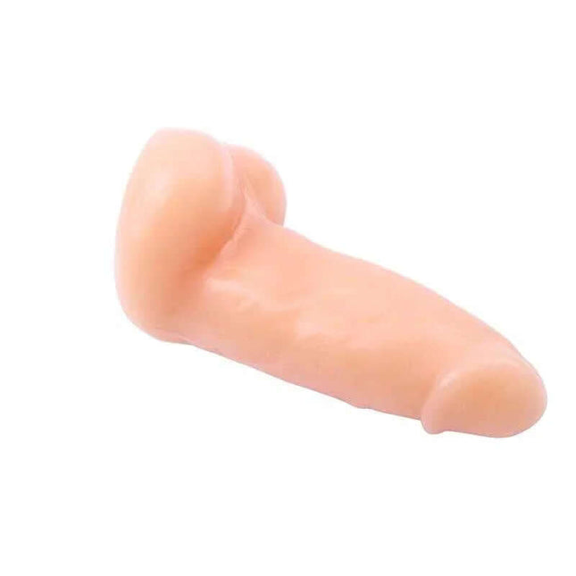 Realistic Dildo T-Skin 4.7 Flesh with lifelike, contoured design and safe, phthalate-free T-Skin technology.
