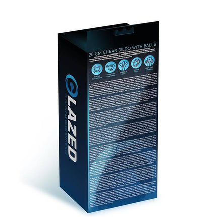 Packaging of Realistic Dildo with Testicles Crystal Material 20 cm