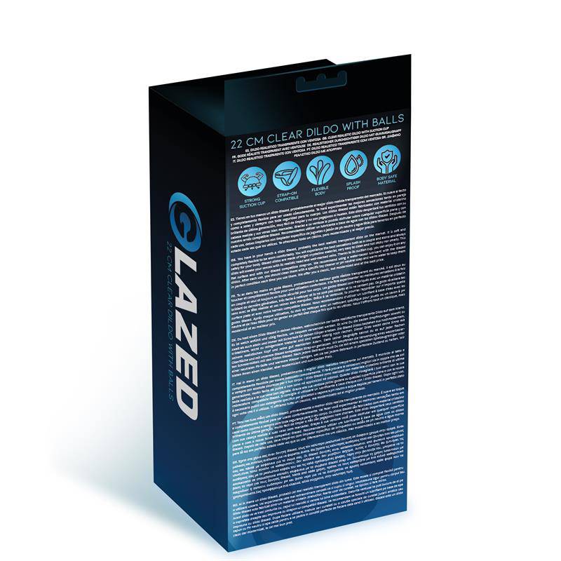 Realistic Dildo with Testicles Crystal Material 22 cm - secretsextoys.store