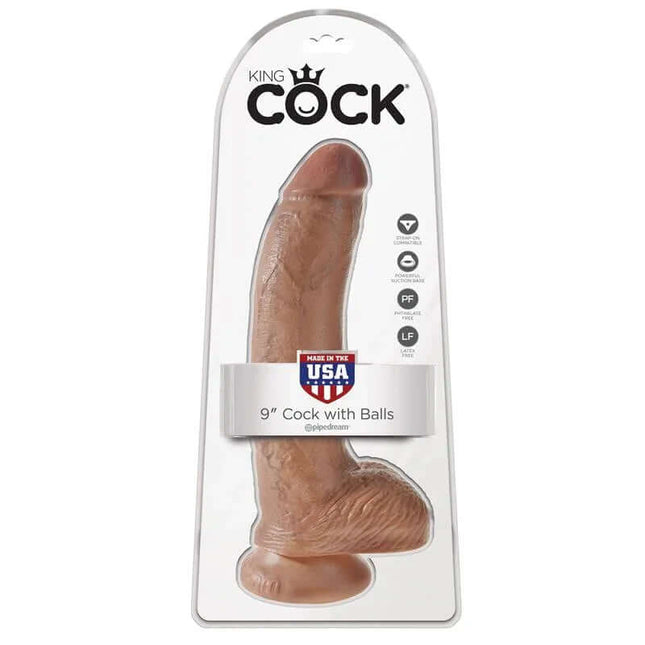 Reaslitic Dildo with Testicles 9 Tan