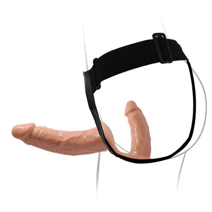Realistic Double Harness with two-dildo design for couples' shared pleasure and connection.